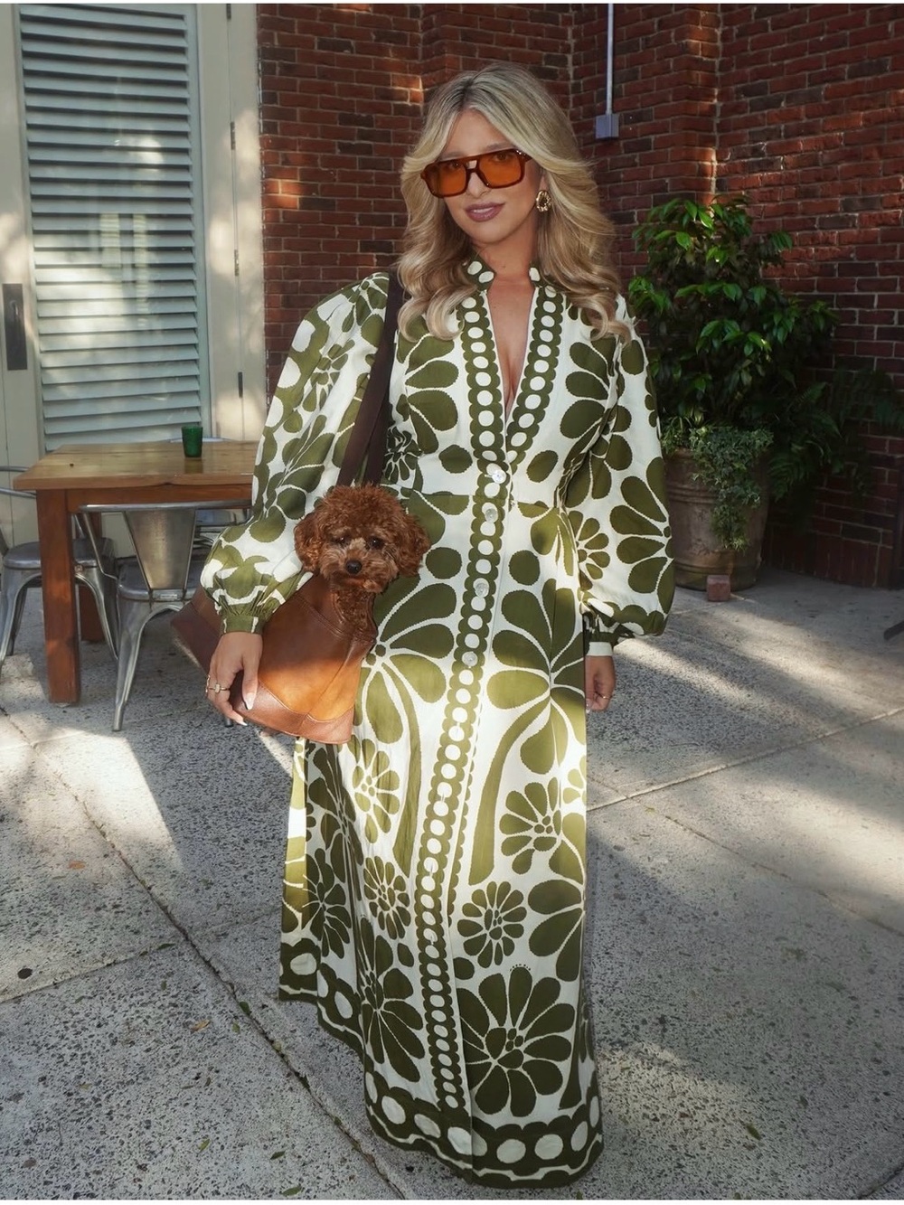 FARM RIO
Buttoned Puff Sleeve Maxi Dress - Palermo
Green - Picture 5 of 14